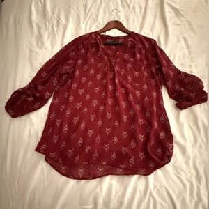 Sheer Maroon Blouse